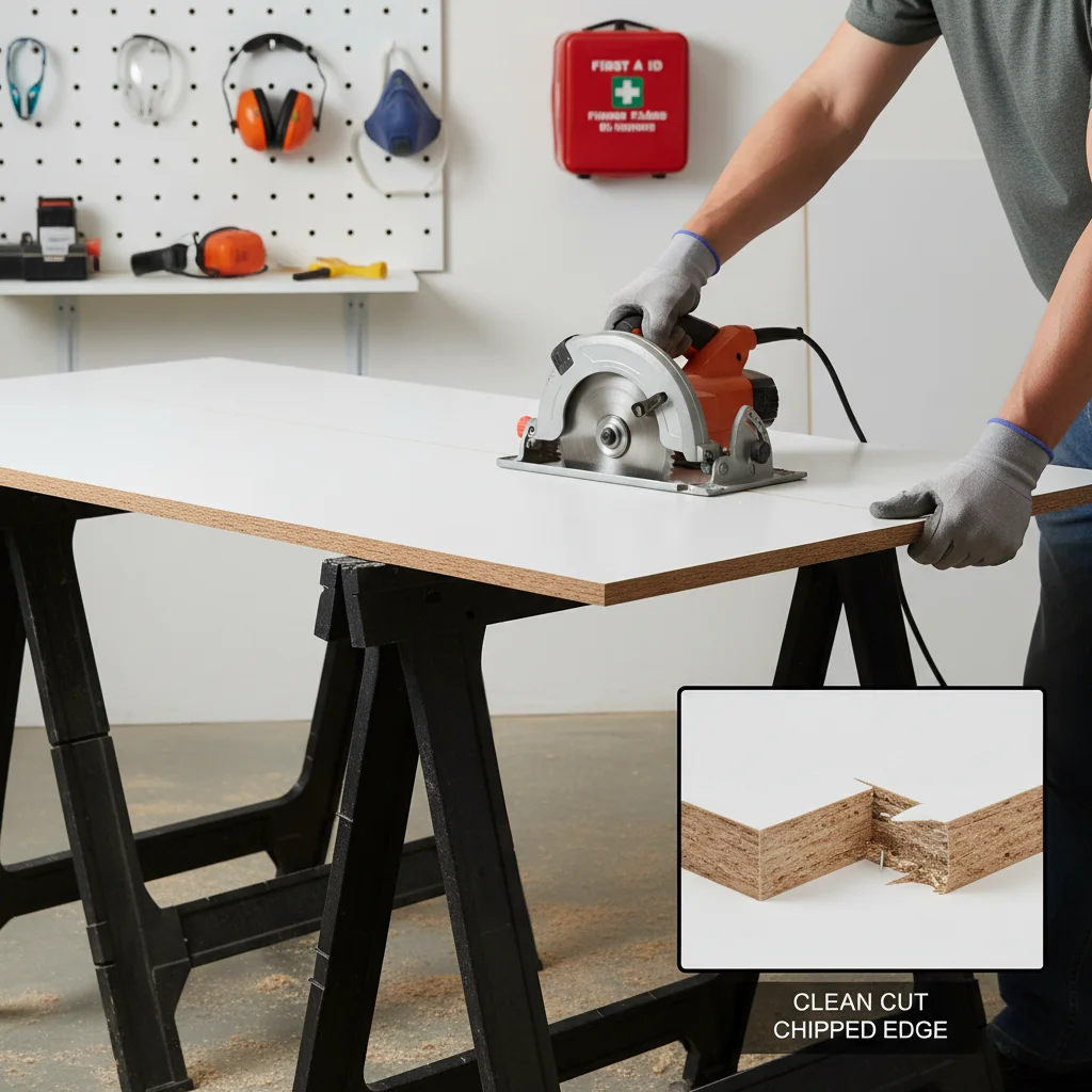 How To Handle And Cut Pre-Laminated Particle Boards Safely 3 7c2a681dfda98100efd53049fbb13e61
