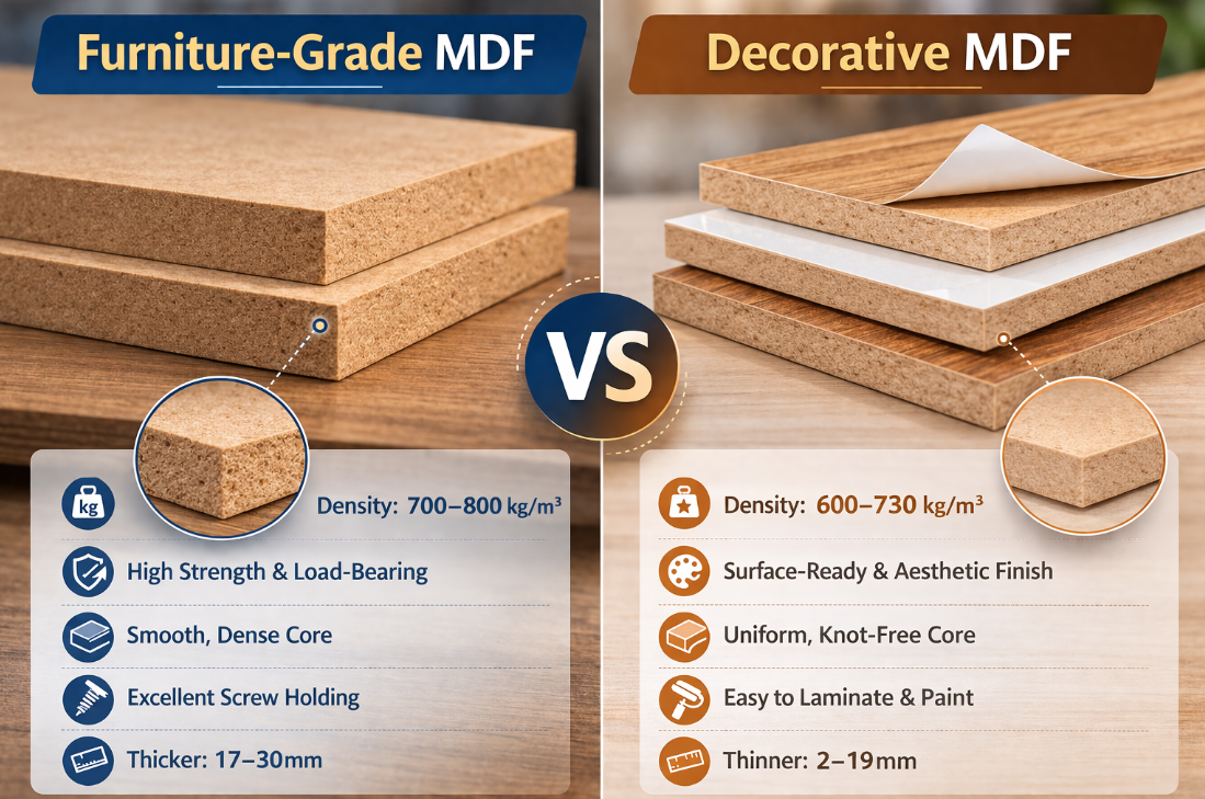 Furniture-Grade Vs Decorative Mdf: How Buyers Should Choose 2 c84c6a72 3cc8 4b2c 95b4 6b7d04b5ef4b